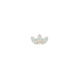 Moet Mini Threadless End with Opal - 14K Gold Gem End - piercing - zone.com