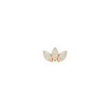 Moet Mini Threadless End with Opal - 14K Gold Gem End - piercing - zone.com