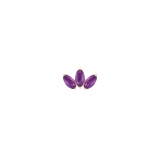 Moet Mini Threadless End with Sandblasted Amethyst - 14K Gold Gem End - piercing - zone.com