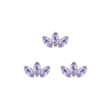 Moet Mini Threadless End with Tanzanite - 14K Gold Gem End - piercing - zone.com