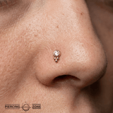 Mona – 14K/18K Gold Bezel Threadless End - piercing - zone.com