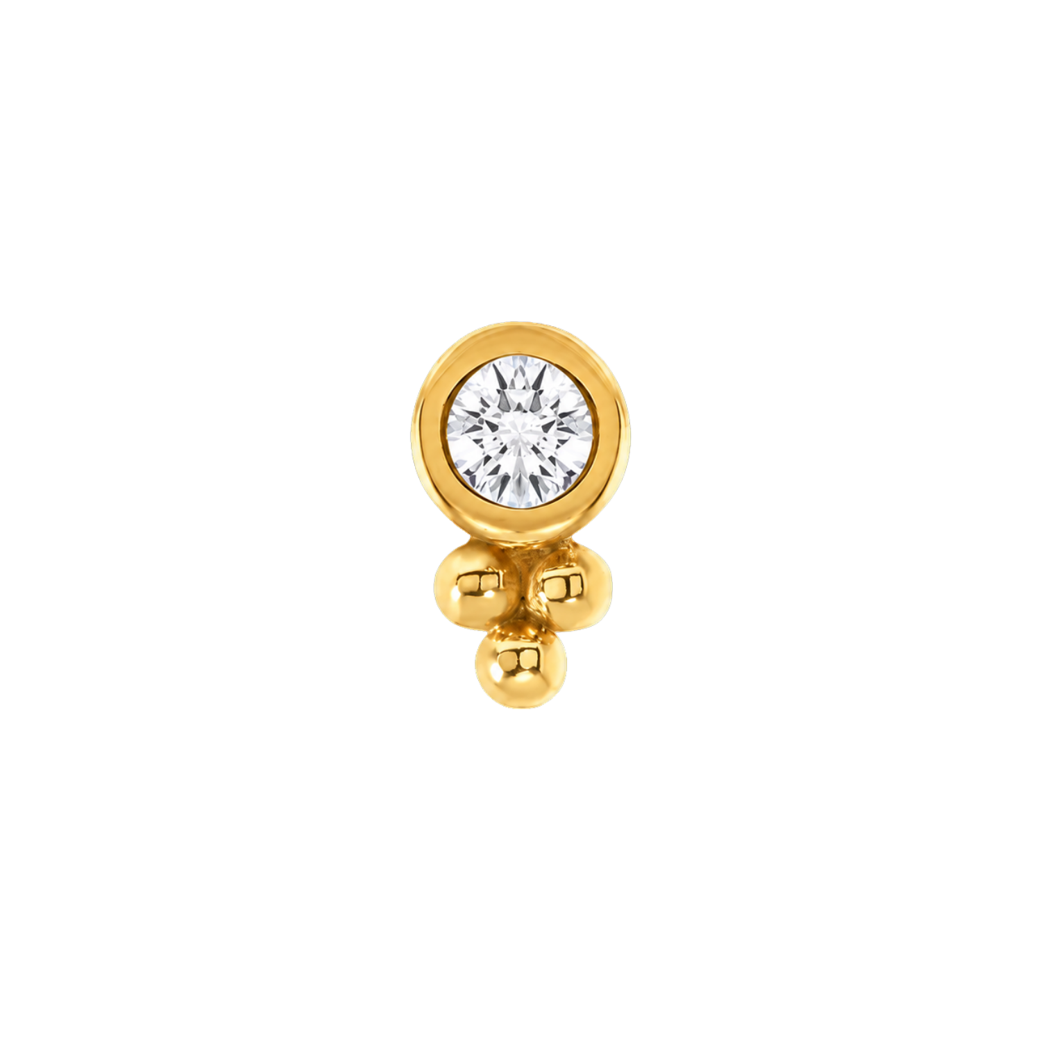Mona – 14K Gold Threadless/Threaded End
