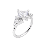 Monarch Seamless Ring – 14K Gold Square-Center & Micro-Gem Crown Design - piercing-zone.com