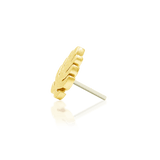 Monstera – Textured Matte Leaf – 14K Gold Threadless End - piercing - zone.com
