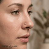 Moon – 14K Gold Threadless/Threaded End - piercing - zone.com