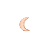 Moon – Solid 14K Gold Crescent End - piercing - zone.com