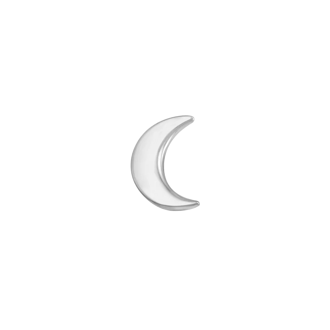 Moon – Solid 14K Gold Crescent End - piercing - zone.com