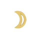 Moon Symbol – 14K/18K Gold Flat Threadless End - piercing - zone.com