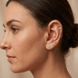 Moon Symbol – 14K/18K Gold Flat Threadless End - piercing - zone.com