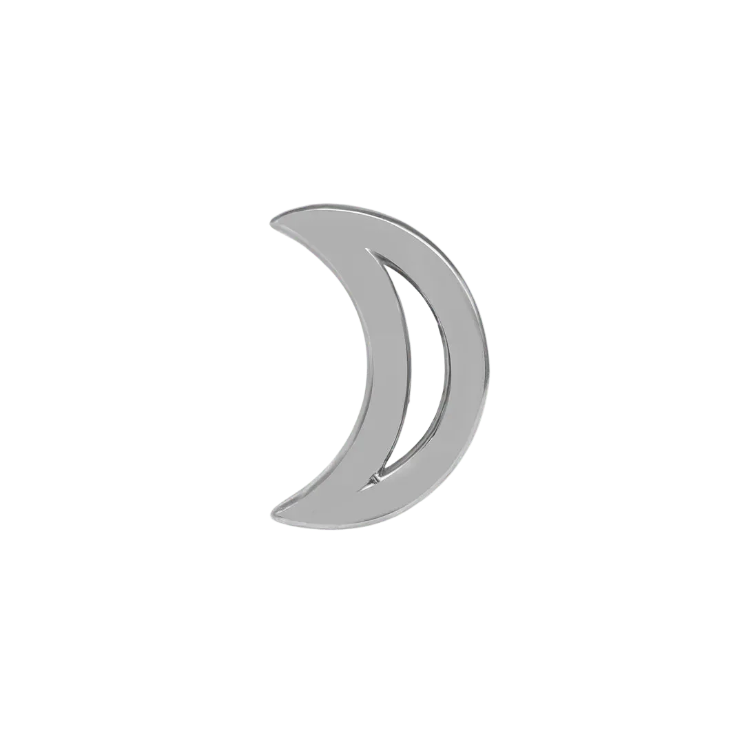 Moon Symbol – 14K/18K Gold Flat Threadless End - piercing - zone.com