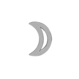 Moon Symbol – 14K/18K Gold Flat Threadless End - piercing - zone.com
