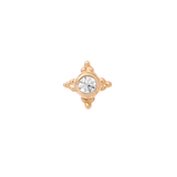 Moonlight Pin Large - 14K Gold Gem Threadless End - piercing - zone.com