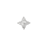 Moonlight Pin Large - 14K Gold Gem Threadless End - piercing - zone.com
