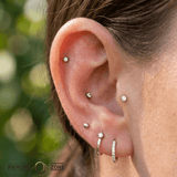 Morning Star – 14K Gold Threadless End - piercing - zone.com