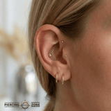 Morning Star – 14K Gold Threadless End - piercing - zone.com