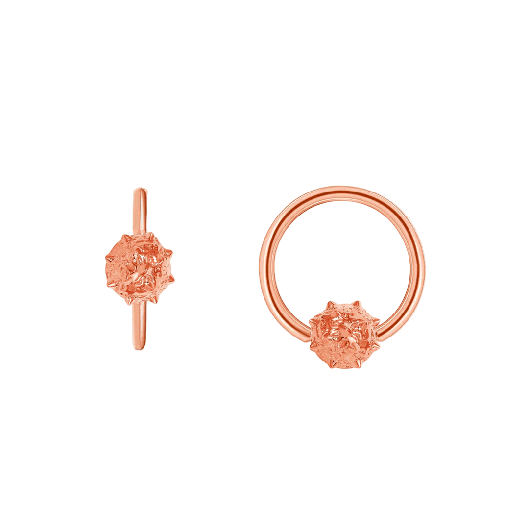 Morning Star Seamless Ring – 14K Gold - piercing - zone.com