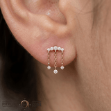 Moving On CZ Chain Arc – 14K Gold Threadless End - piercing - zone.com