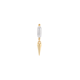Musea Elongated CZ – 14K Gold Threadless End - piercing - zone.com