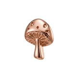 Mushroom – 14K Gold Threadless/Threaded End - piercing - zone.com