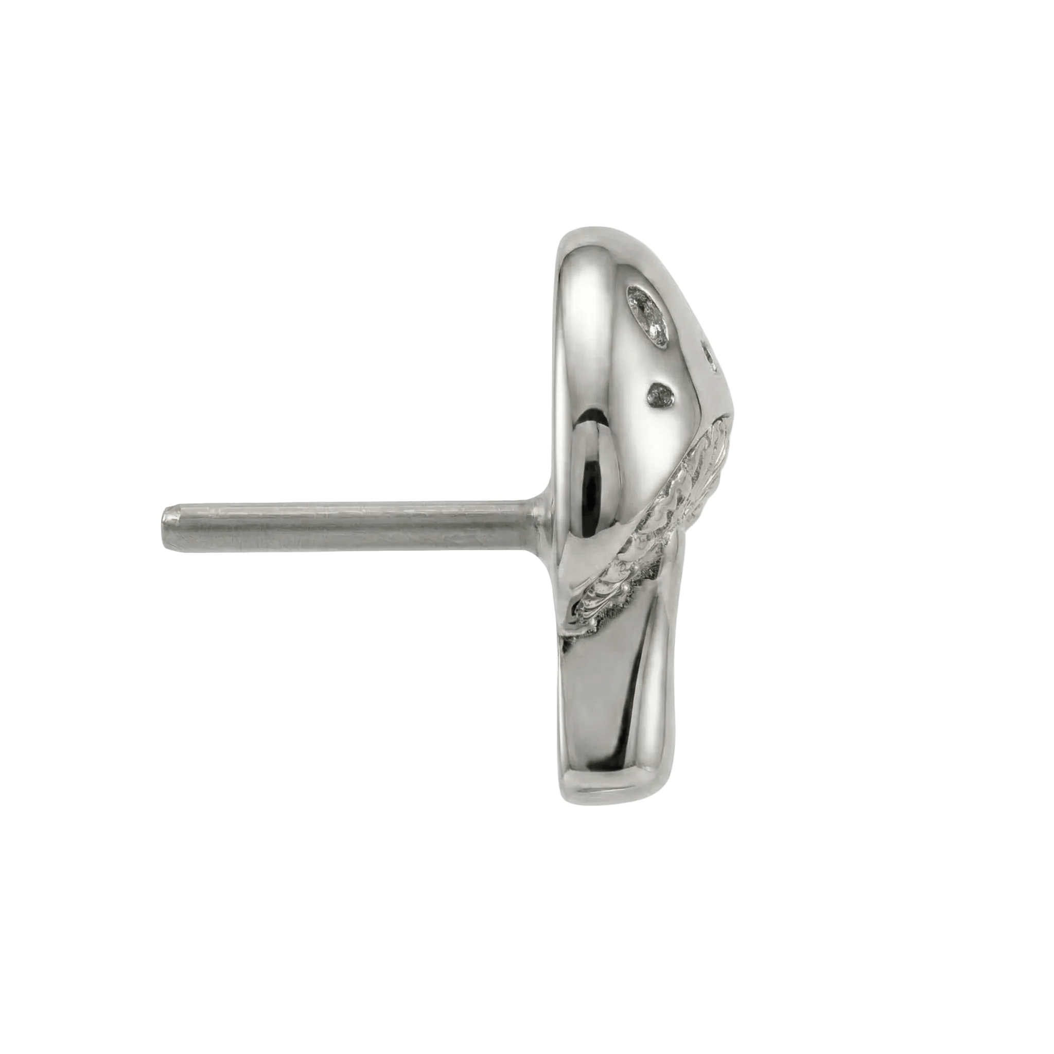 Mushroom – 14K Gold Threadless/Threaded End - piercing - zone.com