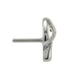 Mushroom – 14K Gold Threadless/Threaded End - piercing - zone.com