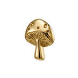Mushroom – 14K Gold Threadless/Threaded End - piercing - zone.com