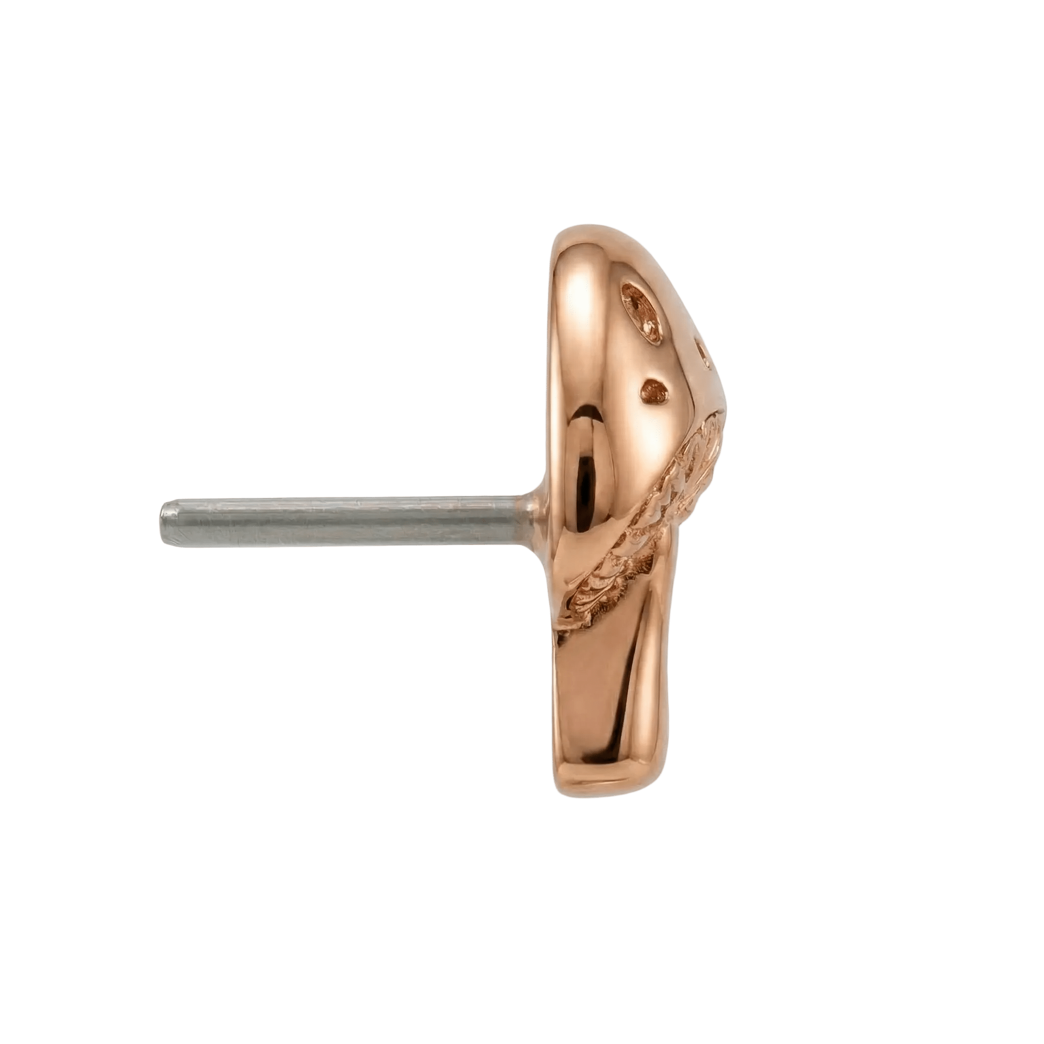 Mushroom – 14K Gold Threadless/Threaded End - piercing - zone.com