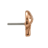 Mushroom – 14K Gold Threadless/Threaded End - piercing - zone.com
