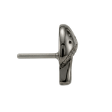 Mushroom – 14K Gold Threadless/Threaded End - piercing - zone.com