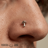 Mushroom Pin - 14K Gold Mushroom Threadless End - piercing - zone.com