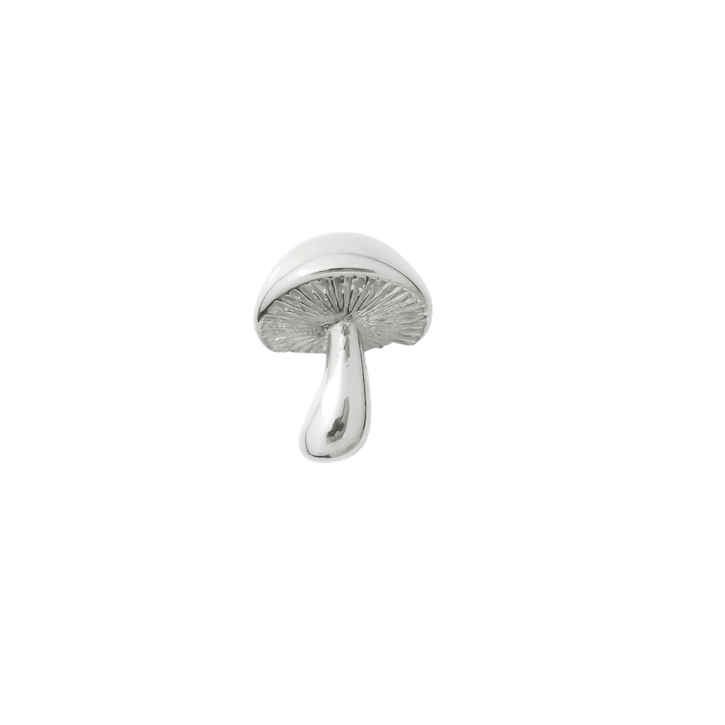 Mushroom Pin - 14K Gold Mushroom Threadless End - piercing - zone.com