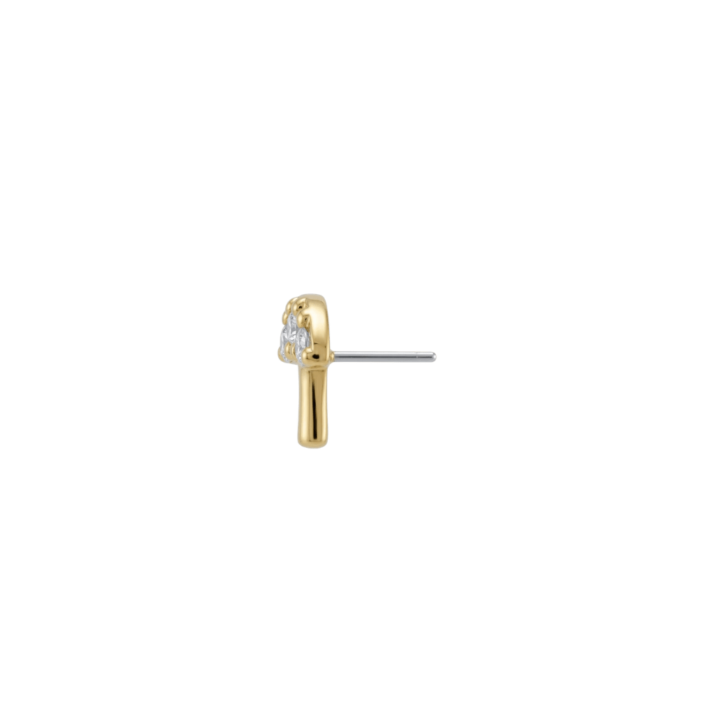 Mycenae - 18K Gold Gem Threadless/Threaded End - piercing-zone.com