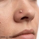 Myr Pyramid – 14K Gold Threadless/Threaded End - piercing - zone.com