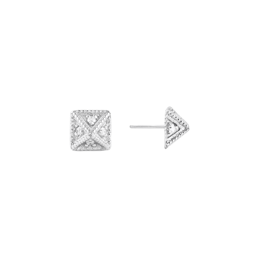Myr Pyramid – 14K Gold Threadless/Threaded End - piercing - zone.com