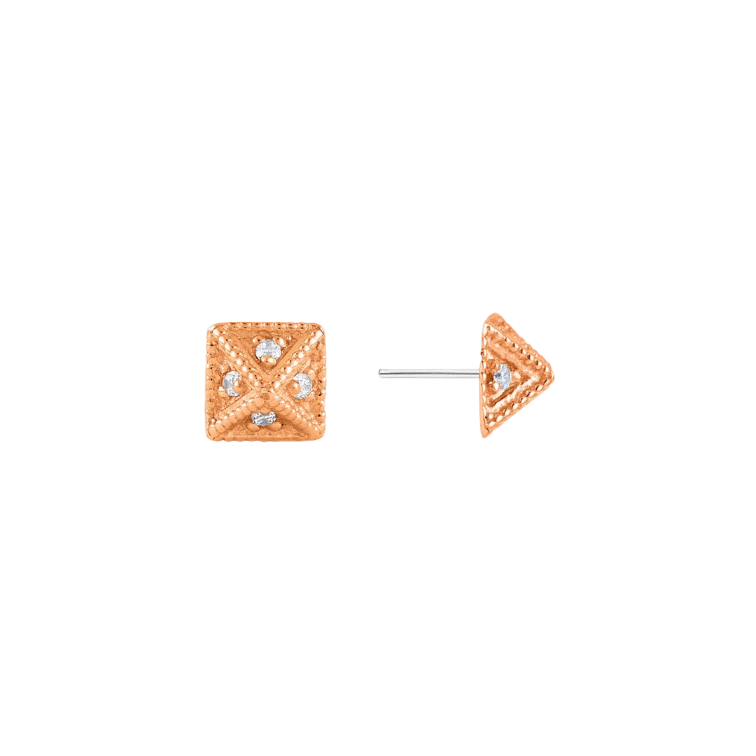Myr Pyramid – 14K Gold Threadless/Threaded End - piercing - zone.com