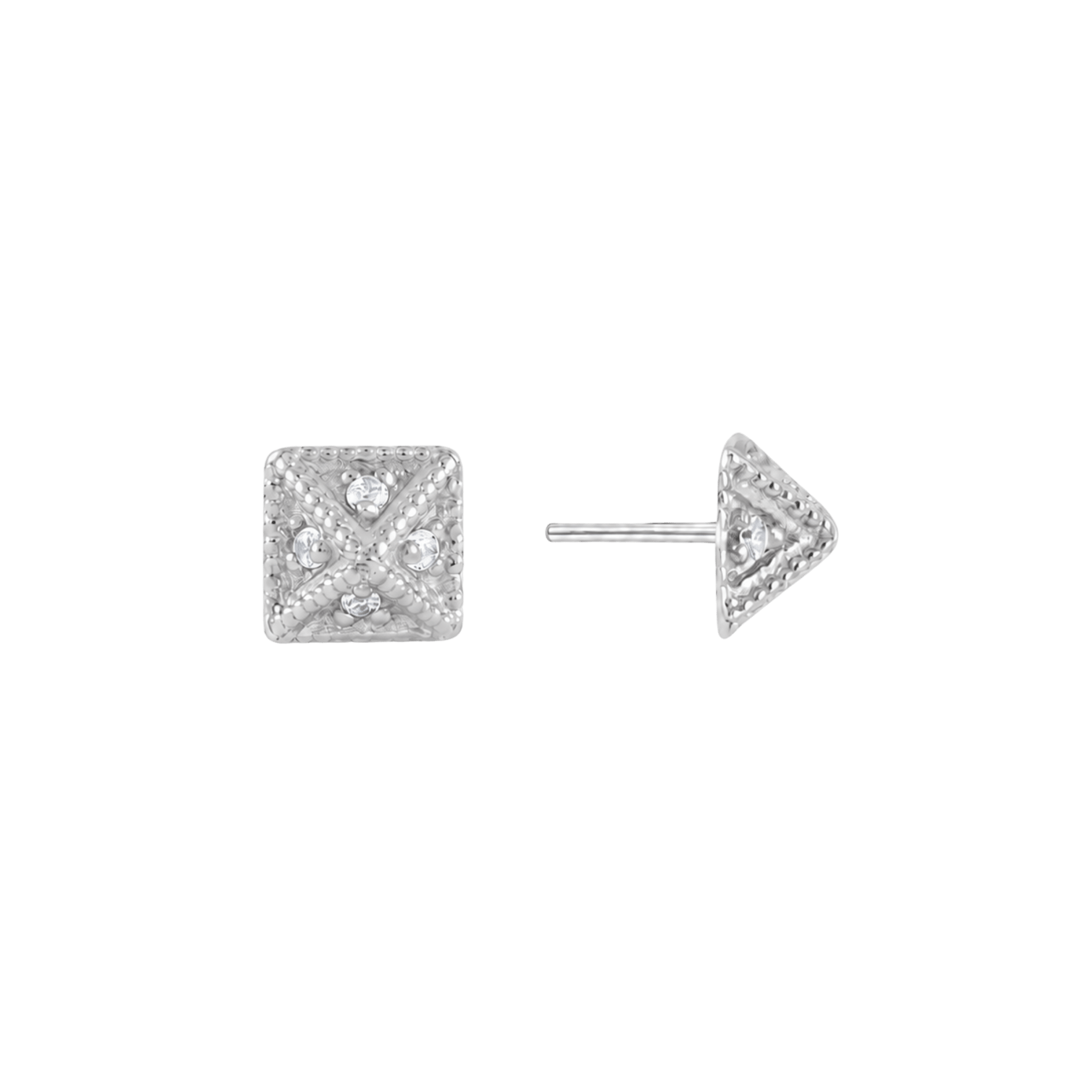 Myr Pyramid – 14K Gold Threadless/Threaded End - piercing-zone.com