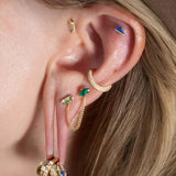 Mystic – Labradorite – 14K Gold Threadless End - piercing - zone.com