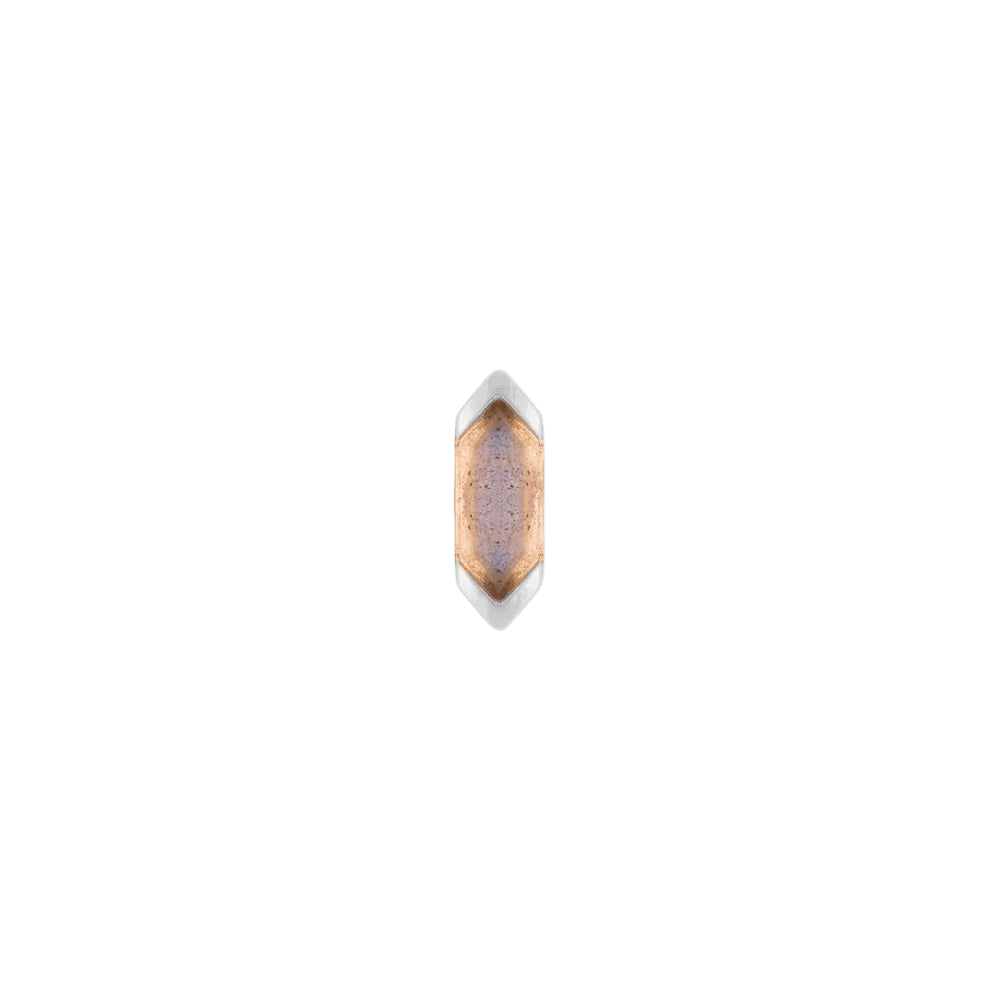 Mystic – Labradorite – 14K Gold Threadless End - piercing - zone.com