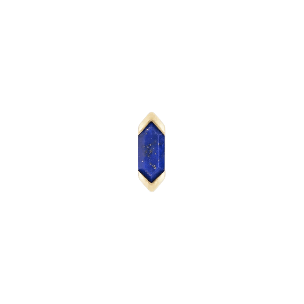 Mystic – Lapis Lazuli – 14K Gold Threadless End - piercing - zone.com