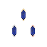 Mystic – Lapis Lazuli – 14K Gold Threadless End - piercing - zone.com