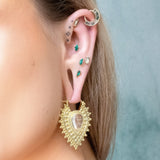 Mystic – Malachite – 14K Gold Threadless End - piercing - zone.com