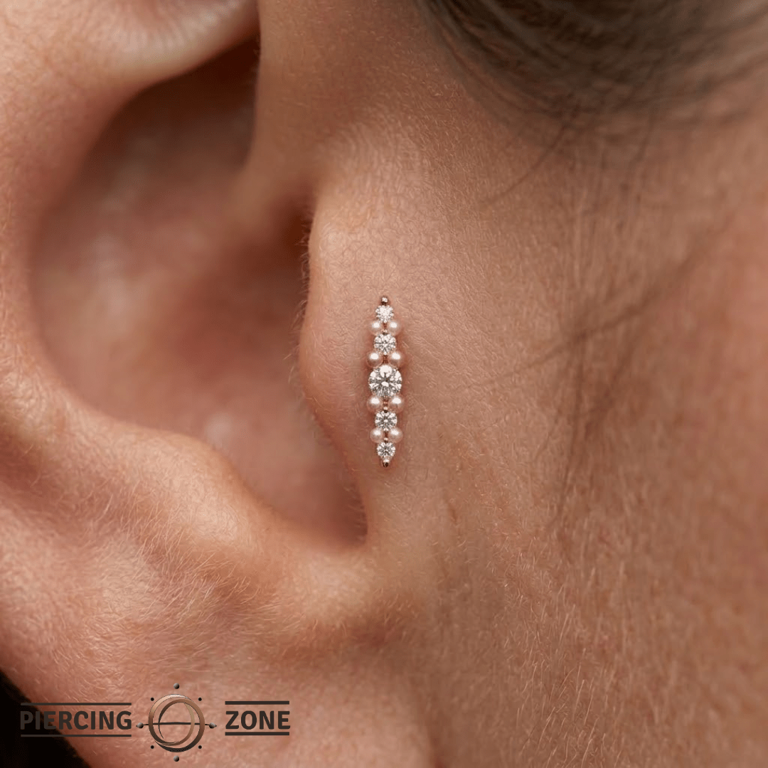 Nala – Graduated Diamond Row – 14K Gold Threadless End - piercing - zone.com