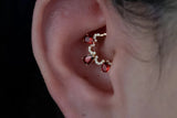 Nareh Clicker with Pear & Pavé Gems – 14K & 18K Gold - piercing - zone.com
