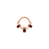 Nareh Clicker with Pear & Pavé Gems – 14K & 18K Gold - piercing - zone.com