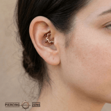 Nareh Clicker with Pear & Pavé Gems – 14K & 18K Gold - piercing - zone.com
