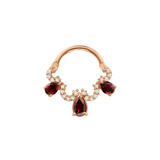 Nareh Clicker with Pear & Pavé Gems – 14K & 18K Gold