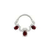 Nareh Clicker with Pear & Pavé Gems – 14K & 18K Gold