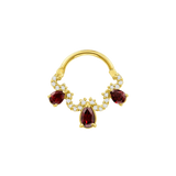 Nareh Clicker with Pear & Pavé Gems – 14K & 18K Gold