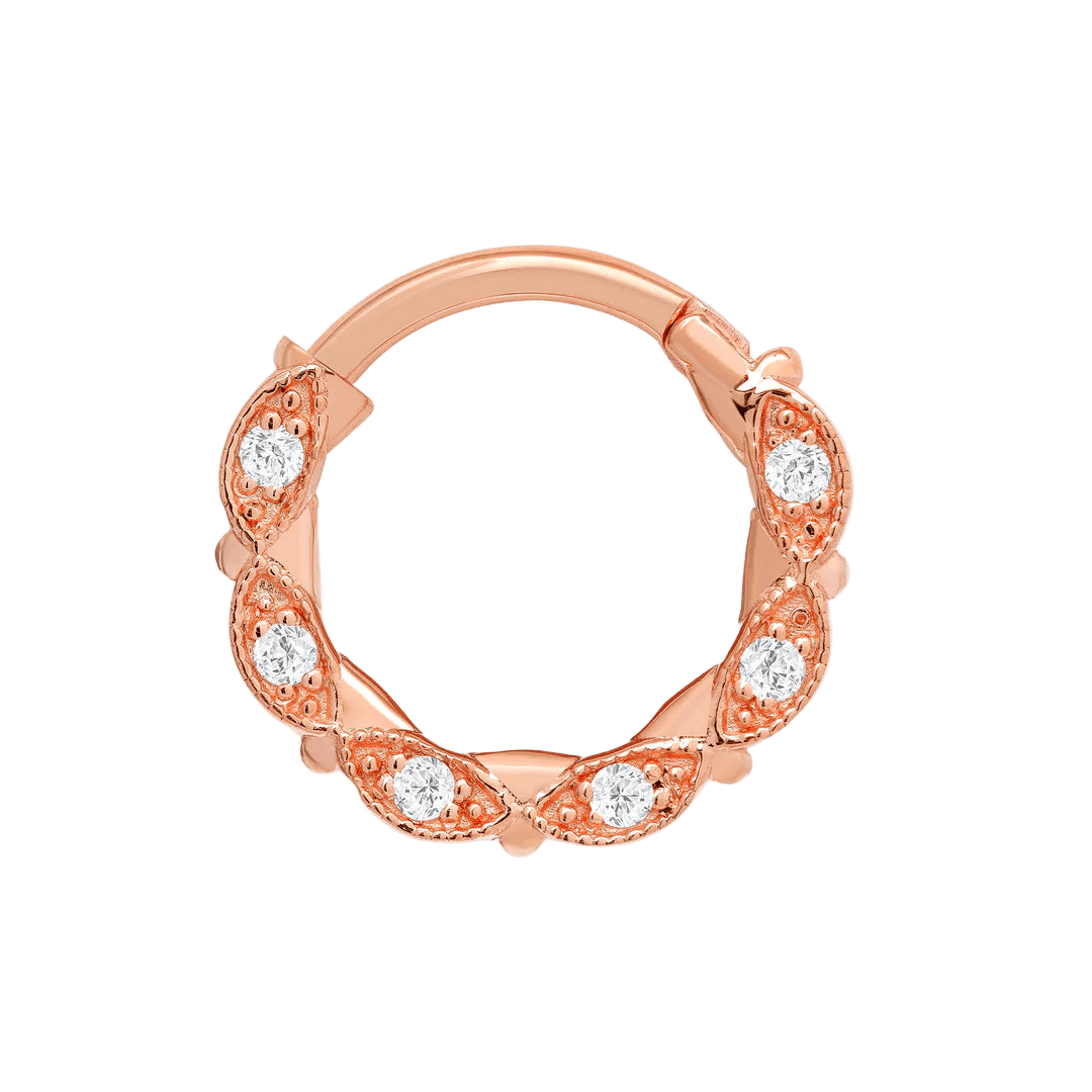 Narina Clicker with Eye - Inspired Design & Gems – 14K & 18K Gold - piercing - zone.com