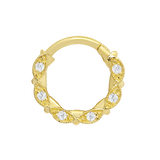 Narina Clicker with Eye - Inspired Design & Gems – 14K & 18K Gold - piercing - zone.com